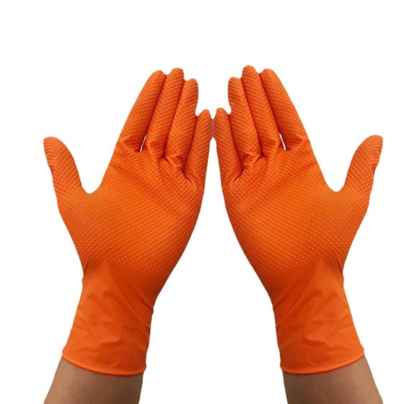 Latex Disposable Glove - 30Pcs Disposable Diamond Textured Work Gloves,