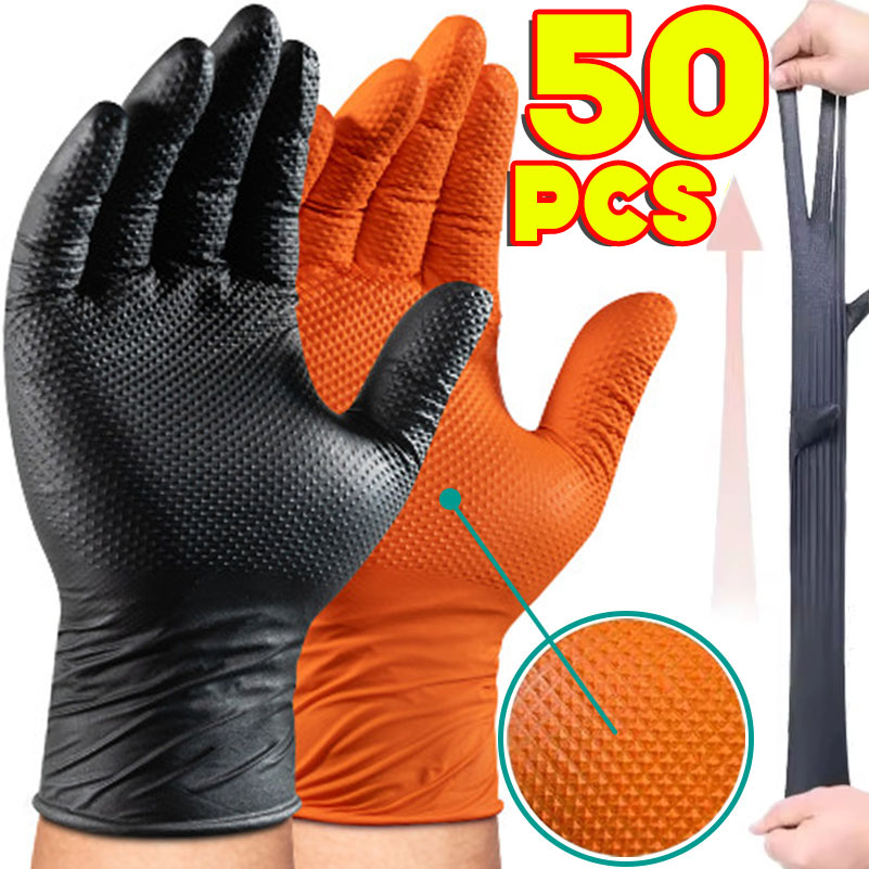 Heavy Duty Orange Nitrile Glov - огляд і ціна Nitrile Mechanic Glove
