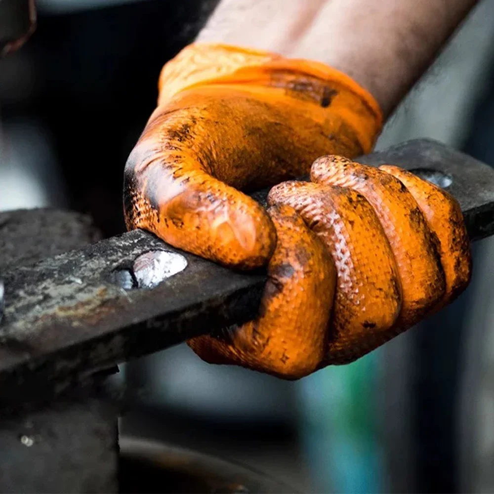 Heavy Duty Orange Nitrile Glov - огляд і ціна Nitrile Mechanic Glove