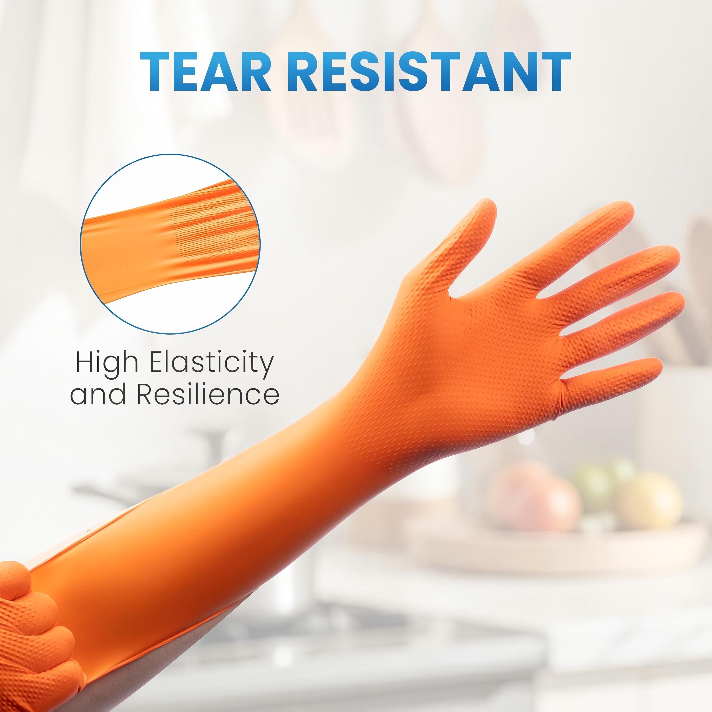 Heavy Duty Orange Nitrile Glov - огляд і ціна Nitrile Mechanic Glove