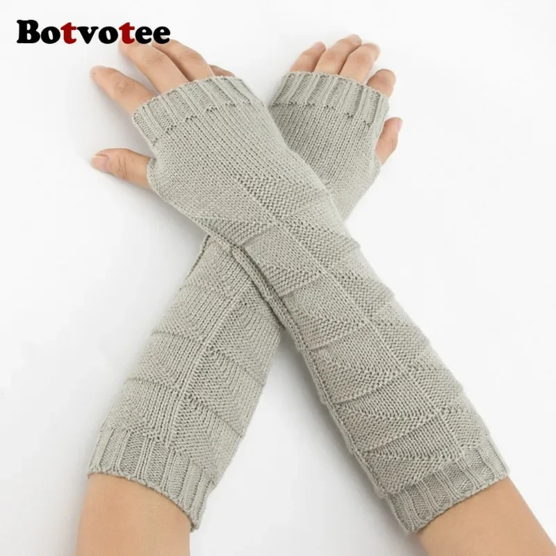 Botvotee Y2k Chunky Knit Arm W - огляд і ціна Fingerless Glove Knit